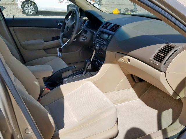 1HGCM56435A062620 - 2005 HONDA ACCORD LX TAN photo 5