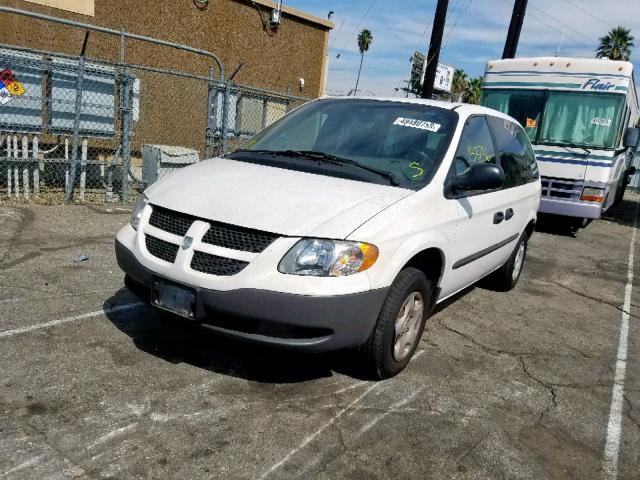 1B4GP25342B565302 - 2002 DODGE CARAVAN SE WHITE photo 2