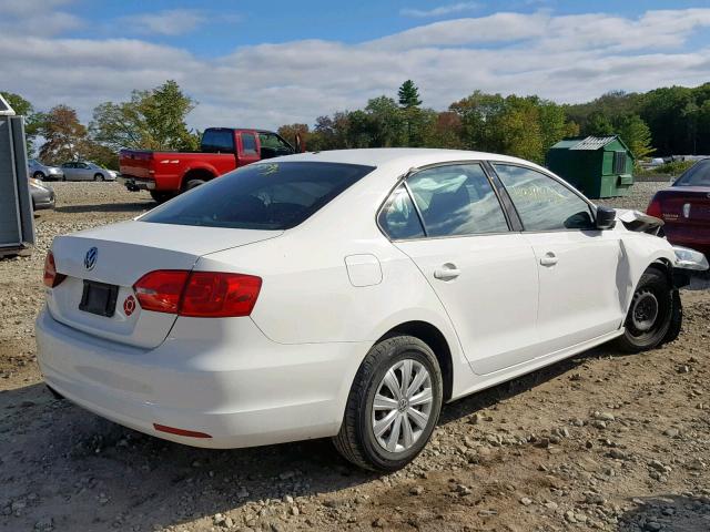 3VW2K7AJ9DM309887 - 2013 VOLKSWAGEN JETTA BASE 白色 照片 4