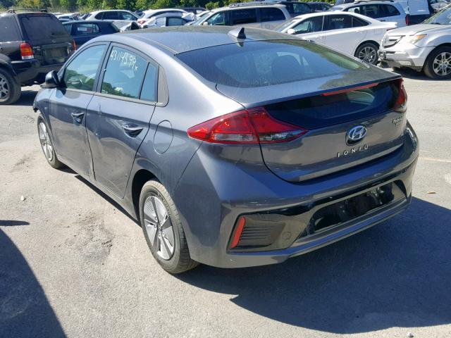 KMHC65LC0JU076063 - 2018 HYUNDAI IONIQ BLUE GRAY photo 3