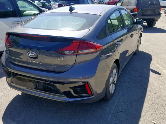 KMHC65LC0JU076063 - 2018 HYUNDAI IONIQ BLUE GRAY photo 4