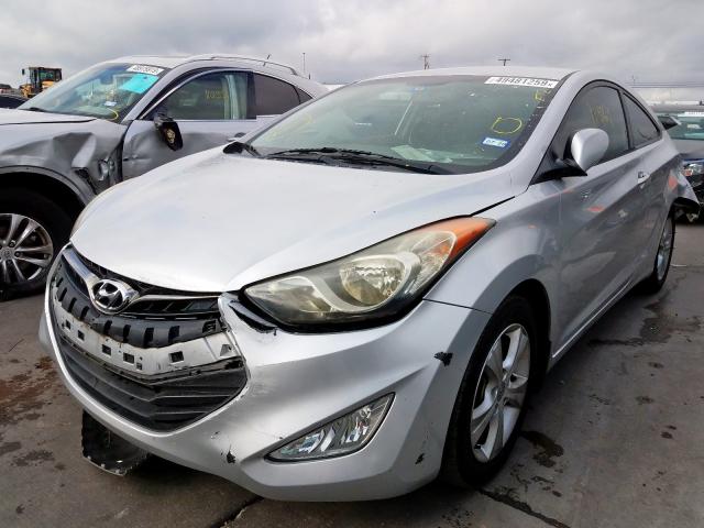 KMHDH6AE9DU020586 - 2013 HYUNDAI ELANTRA CO SILVER photo 2