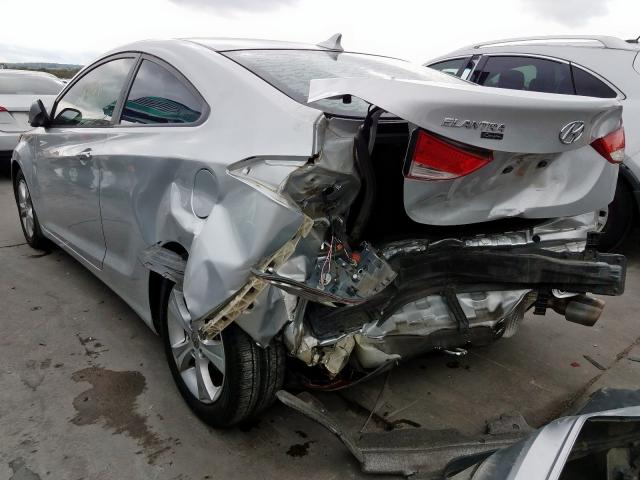 KMHDH6AE9DU020586 - 2013 HYUNDAI ELANTRA CO SILVER photo 3