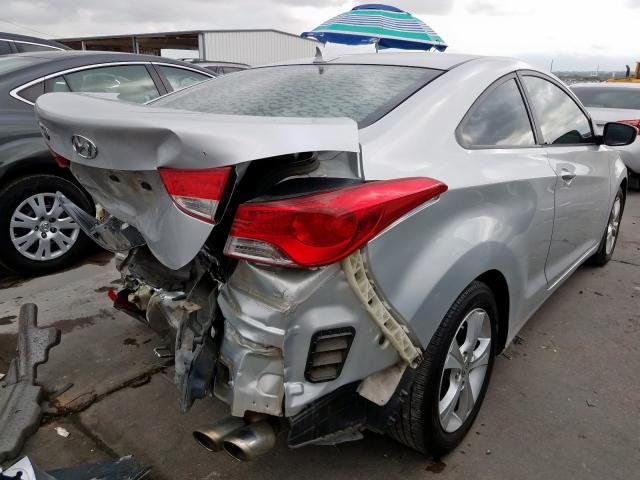 KMHDH6AE9DU020586 - 2013 HYUNDAI ELANTRA CO SILVER photo 4