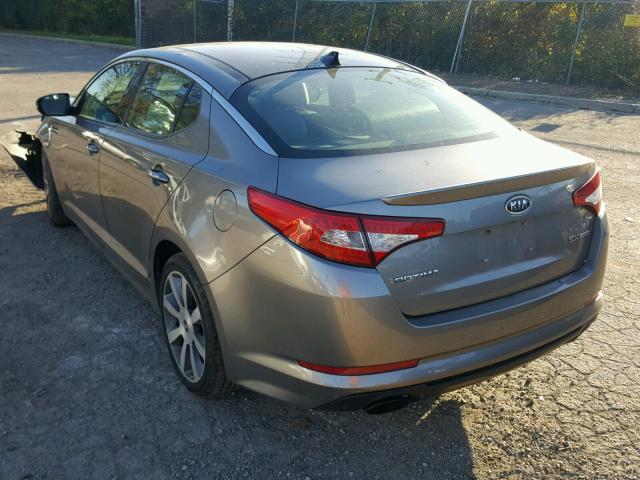 5XXGR4A63CG001869 - 2012 KIA OPTIMA SX SILVER photo 3