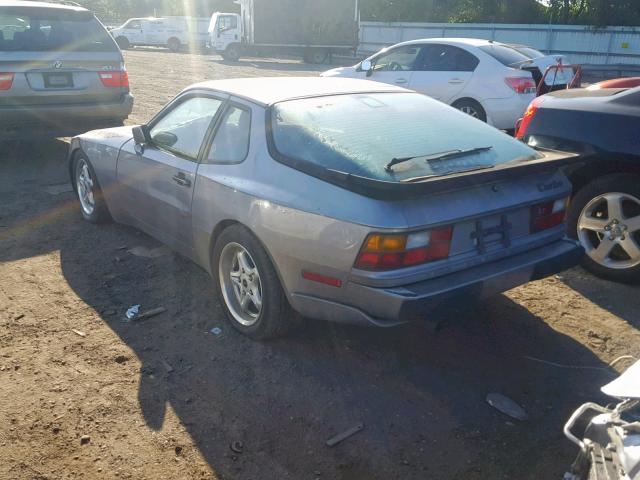 WP0AA2954HN152065 - 1987 PORSCHE 944 GRAY photo 3