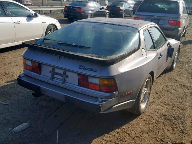 WP0AA2954HN152065 - 1987 PORSCHE 944 GRAY photo 4