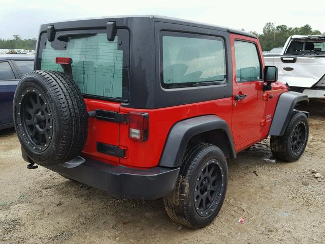 1C4AJWAG0CL282966 - 2012 JEEP WRANGLER S RED photo 4