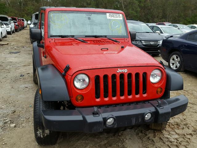 1C4AJWAG0CL282966 - 2012 JEEP WRANGLER S RED photo 9