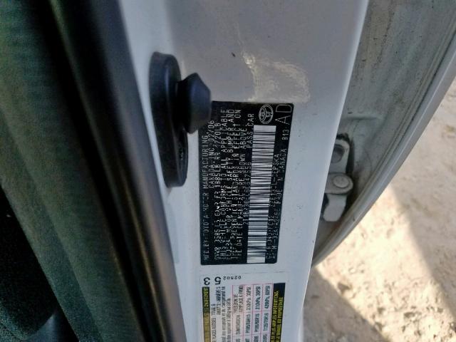 2T1BR30E06C647556 - 2006 TOYOTA COROLLA CE WHITE photo 10