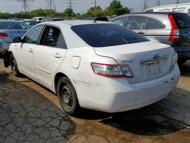 4T1BB3EK3BU137567 - 2011 TOYOTA CAMRY HYBR WHITE photo 3