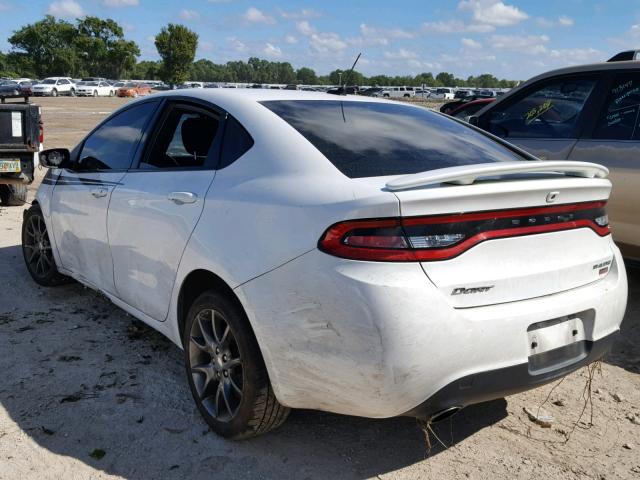 1C3CDFBH8DD201154 - 2013 DODGE DART SXT WHITE photo 3