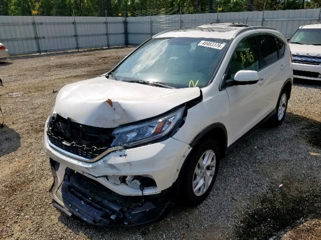 5J6RM4H77FL035513 - 2015 HONDA CR-V EXL WHITE photo 2