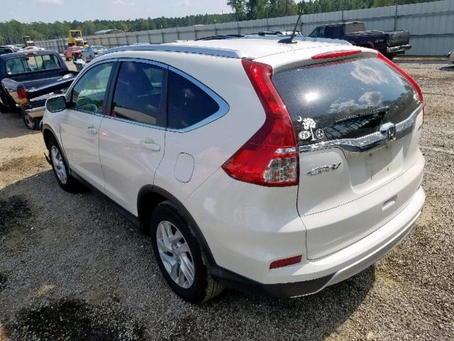 5J6RM4H77FL035513 - 2015 HONDA CR-V EXL WHITE photo 3