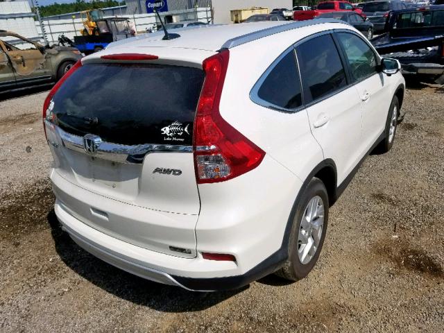 5J6RM4H77FL035513 - 2015 HONDA CR-V EXL WHITE photo 4