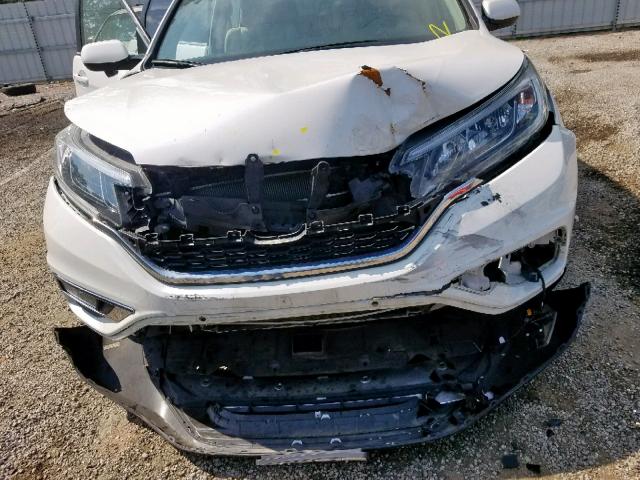 5J6RM4H77FL035513 - 2015 HONDA CR-V EXL WHITE photo 9