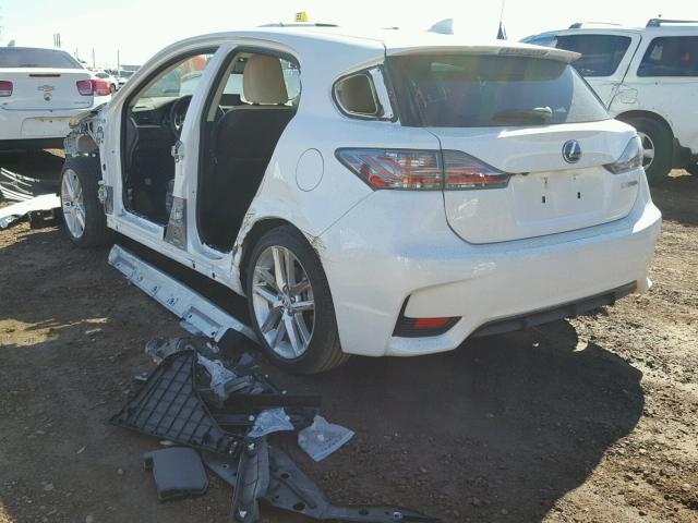 JTHKD5BH6E2194282 - 2014 LEXUS CT 200 WHITE photo 3