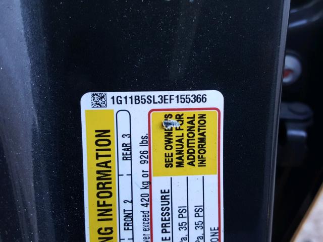 1G11B5SL3EF155366 - 2014 CHEVROLET MALIBU LS 石墨色 照片 10