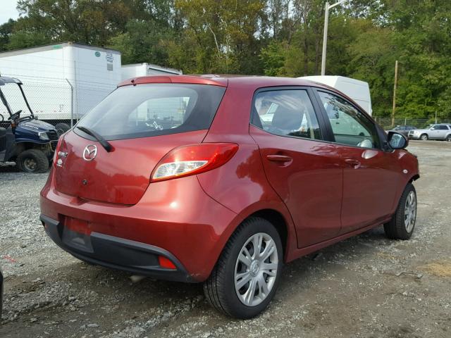 JM1DE1KY9E0183854 - 2014 MAZDA MAZDA2 SPO RED photo 4