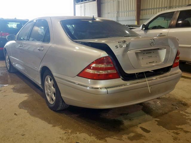 WDBNG75J91A212286 - 2001 MERCEDES-BENZ S 500 SILVER photo 3