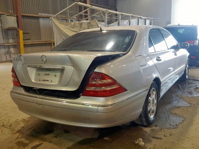 WDBNG75J91A212286 - 2001 MERCEDES-BENZ S 500 SILVER photo 4