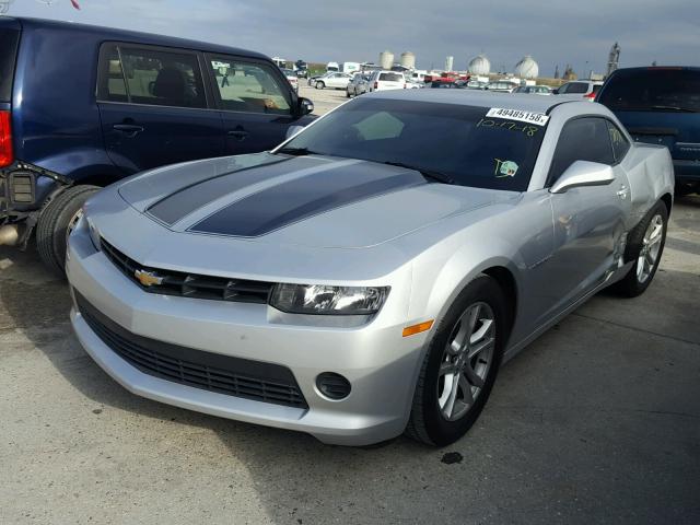 2G1FA1E35E9158629 - 2014 CHEVROLET CAMARO LS SILVER photo 2