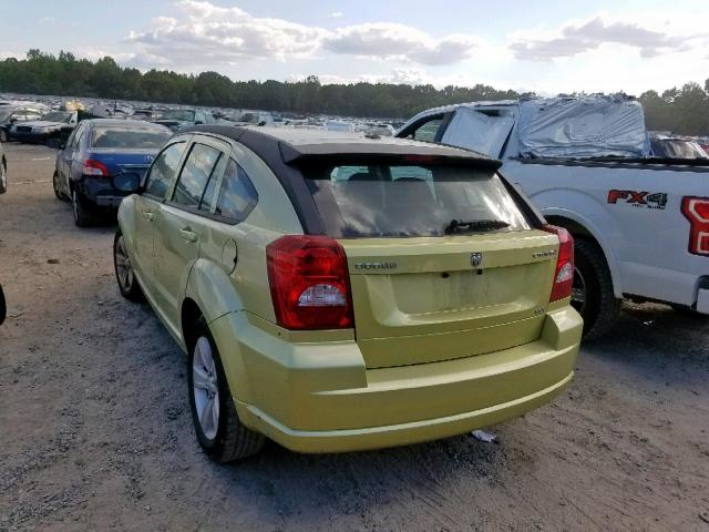 1B3CB4HA0AD535708 - 2010 DODGE CALIBER SX GREEN photo 3