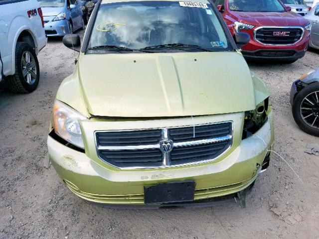 1B3CB4HA0AD535708 - 2010 DODGE CALIBER SX GREEN photo 7