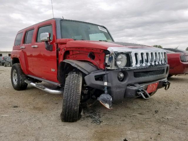 5GTDN13E578232887 - 2007 HUMMER H3 RED photo 1