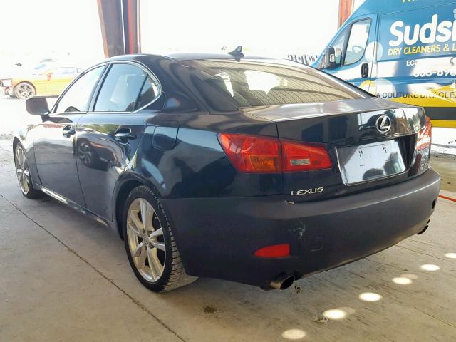 JTHBK262375048109 - 2007 LEXUS IS 250 BLACK photo 3