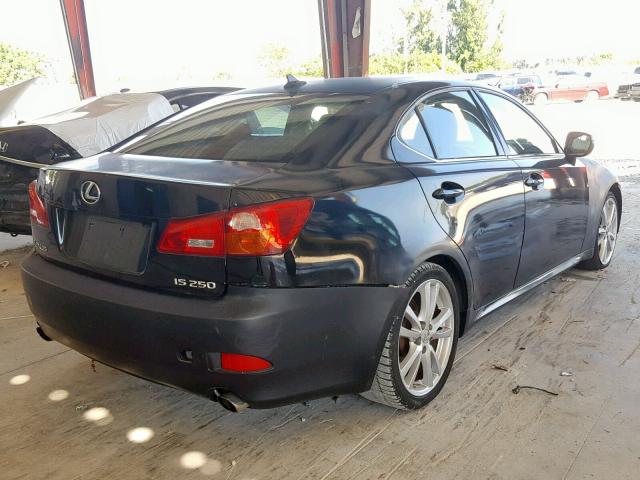 JTHBK262375048109 - 2007 LEXUS IS 250 BLACK photo 4