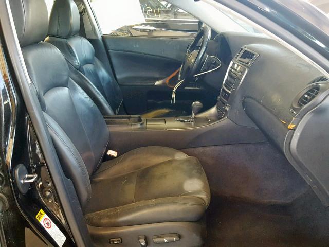 JTHBK262375048109 - 2007 LEXUS IS 250 BLACK photo 5