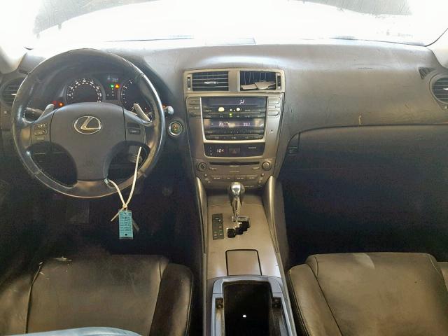 JTHBK262375048109 - 2007 LEXUS IS 250 BLACK photo 9