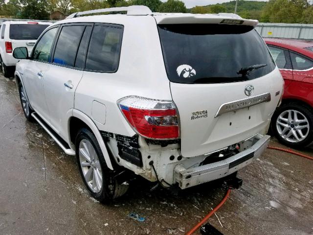 JTEEW44A082022218 - 2008 TOYOTA HIGHLANDER WHITE photo 3