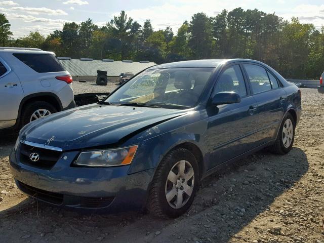 5NPET46CX6H097256 - 2006 HYUNDAI SONATA GL BLUE photo 2