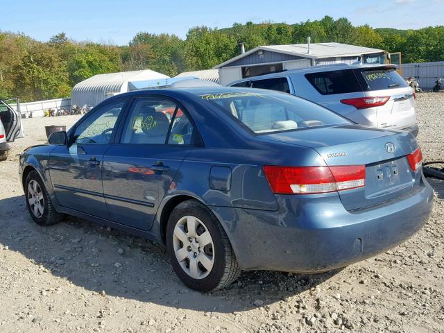 5NPET46CX6H097256 - 2006 HYUNDAI SONATA GL BLUE photo 3