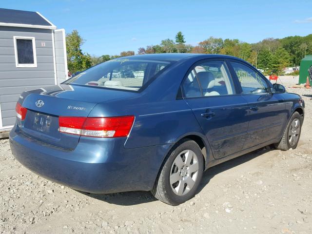 5NPET46CX6H097256 - 2006 HYUNDAI SONATA GL BLUE photo 4