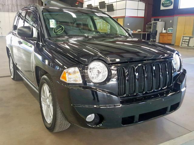 1J8FF47W57D123055 - 2007 JEEP COMPASS BLACK photo 1