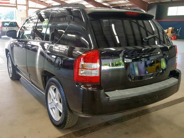 1J8FF47W57D123055 - 2007 JEEP COMPASS BLACK photo 3