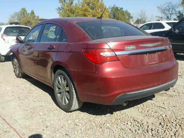 1C3CCBBG7CN106774 - 2012 CHRYSLER 200 TOURIN MAROON photo 3