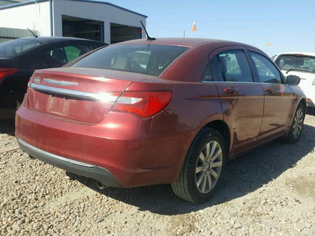 1C3CCBBG7CN106774 - 2012 CHRYSLER 200 TOURIN MAROON photo 4