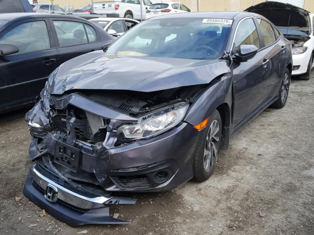 2HGFC2F68JH024795 - 2018 HONDA CIVIC LX GRAY photo 2