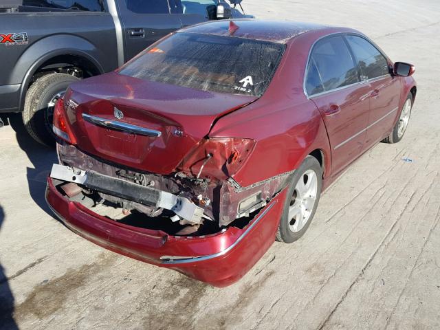 JH4KB16556C003672 - 2006 ACURA RL MAROON photo 4