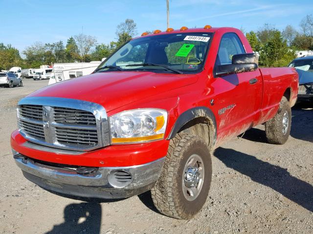 3D7KS26C56G155587 - 2006 DODGE RAM 2500 S Կարմիր լուսանկար 2