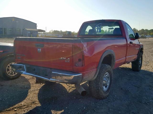 3D7KS26C56G155587 - 2006 DODGE RAM 2500 S Կարմիր լուսանկար 4