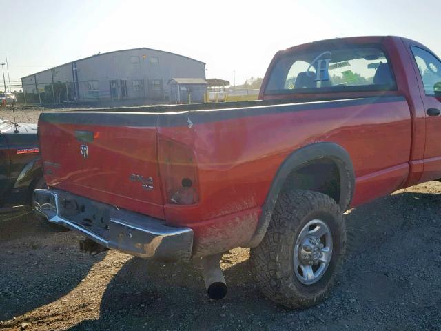 3D7KS26C56G155587 - 2006 DODGE RAM 2500 S Կարմիր լուսանկար 9