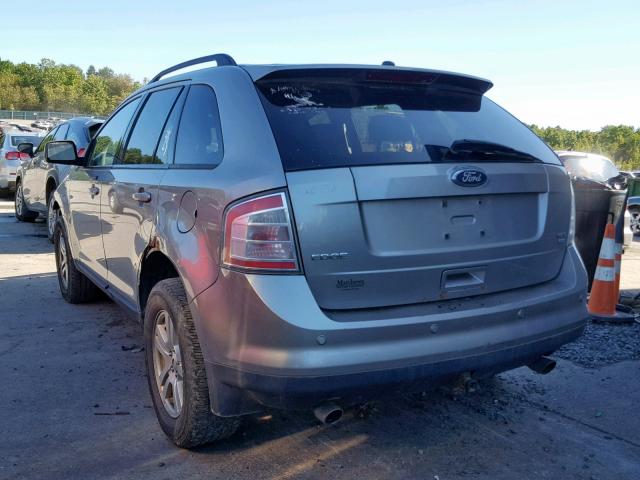 2FMDK48C98BA25048 - 2008 FORD EDGE SEL SILVER photo 3