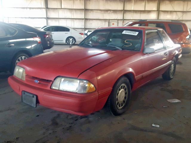 1FACP40M0PF140565 - 1993 FORD MUSTANG LX RED photo 2