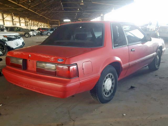 1FACP40M0PF140565 - 1993 FORD MUSTANG LX RED photo 4