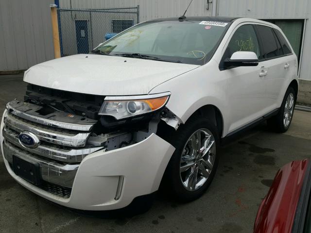 2FMDK4JC2DBC78703 - 2013 FORD EDGE SEL WHITE photo 2